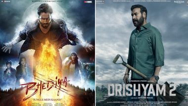 Drishyam 2 and Bhediya Box Office: Ajay Devgn and Varun Dhawan Ecstatic After Their Films Bring Back Public to Theatres!
